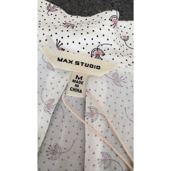 MAX STUDIO button down long sleeve shirt size M - Picture 8 of 11